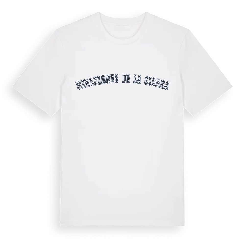 Miraflores de la Sierra college t-shirt – White, i miljö