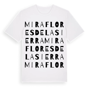 Miraflores de la Sierra ordlek t-shirt – ekologisk bomull t-shirt från Pinshirt