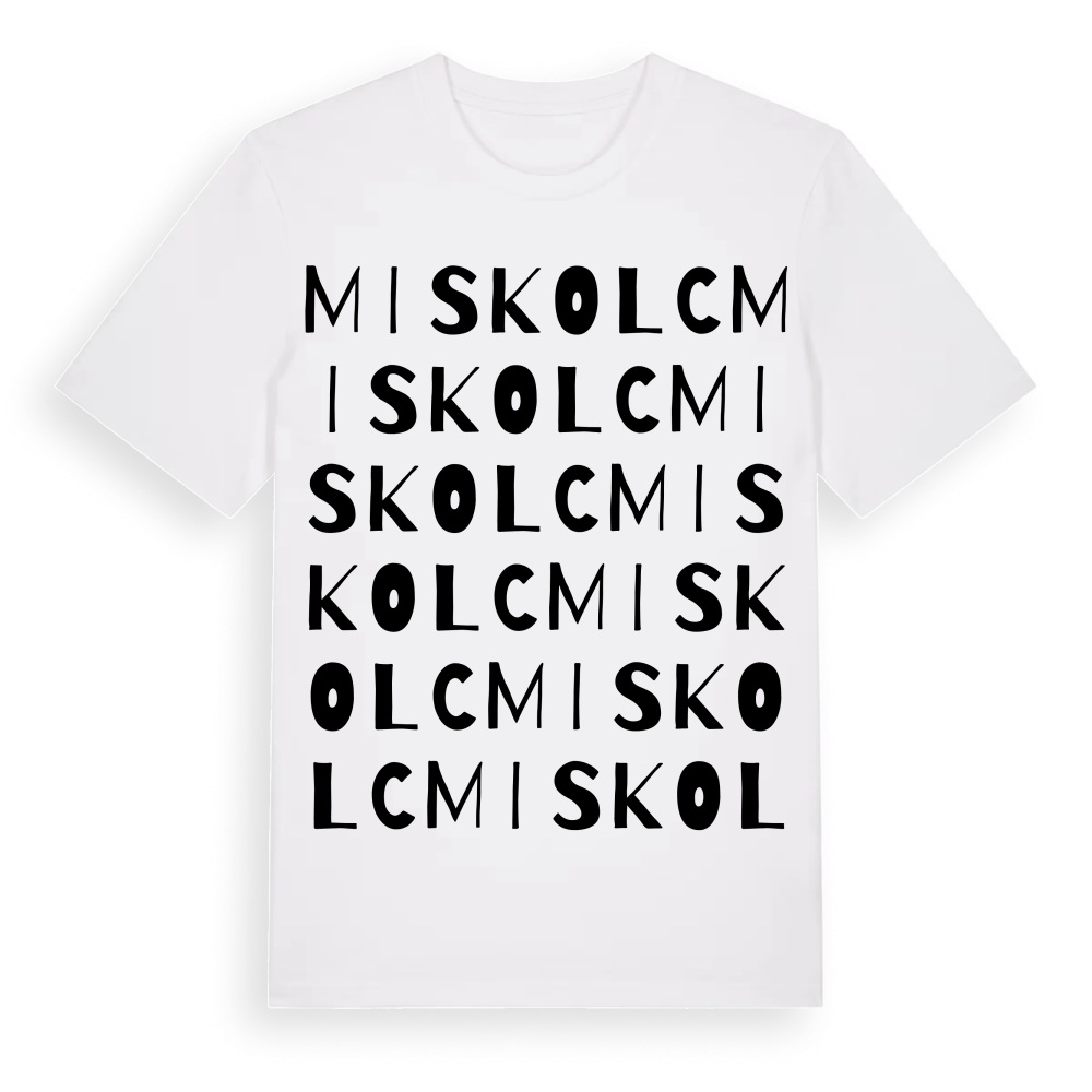 Miskolc ordlek t-shirt – White, i miljö