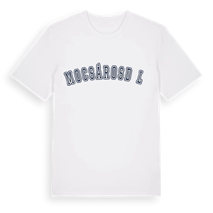 Mocsárosdűlő college t-shirt – ekologisk bomull t-shirt från Pinshirt