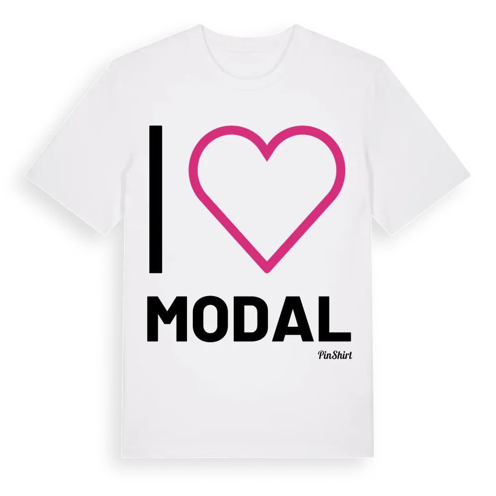 Jag älskar Modal t-shirt stort tryck i miljö