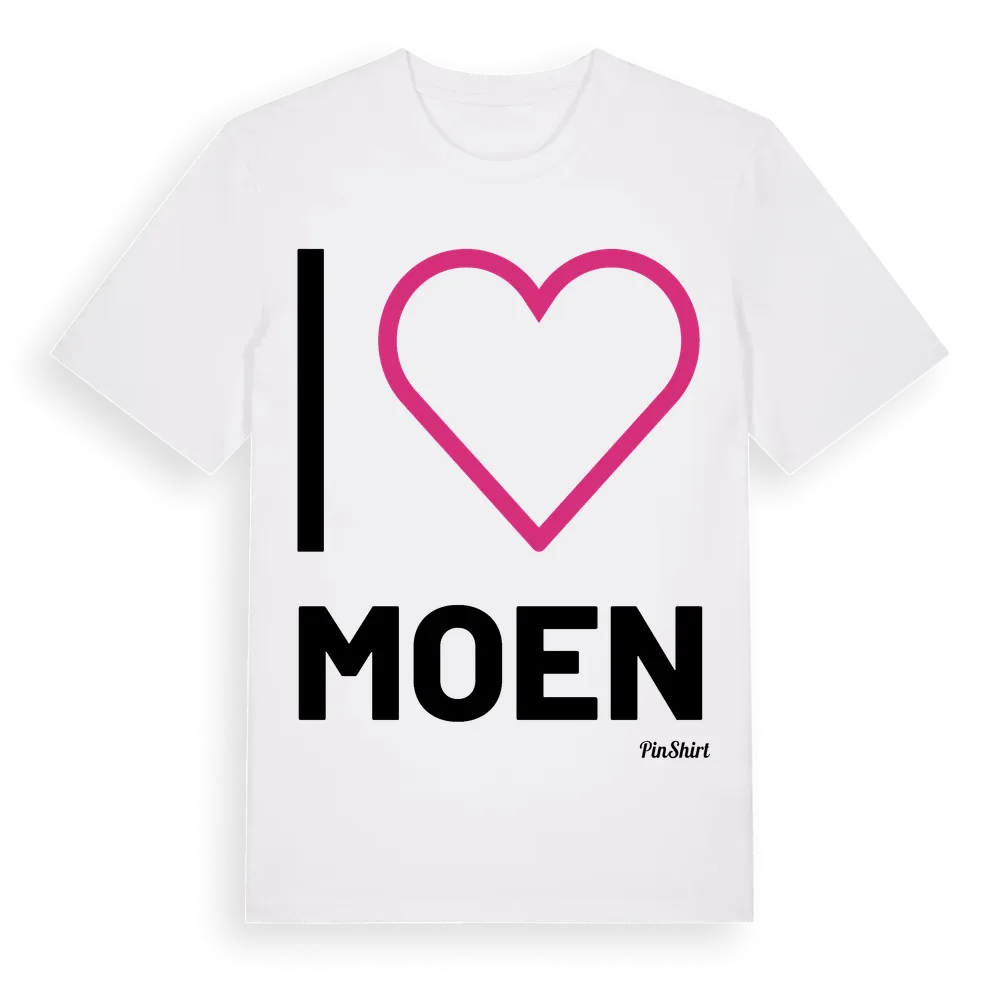 Jag älskar Moen t-shirt stort tryck i miljö