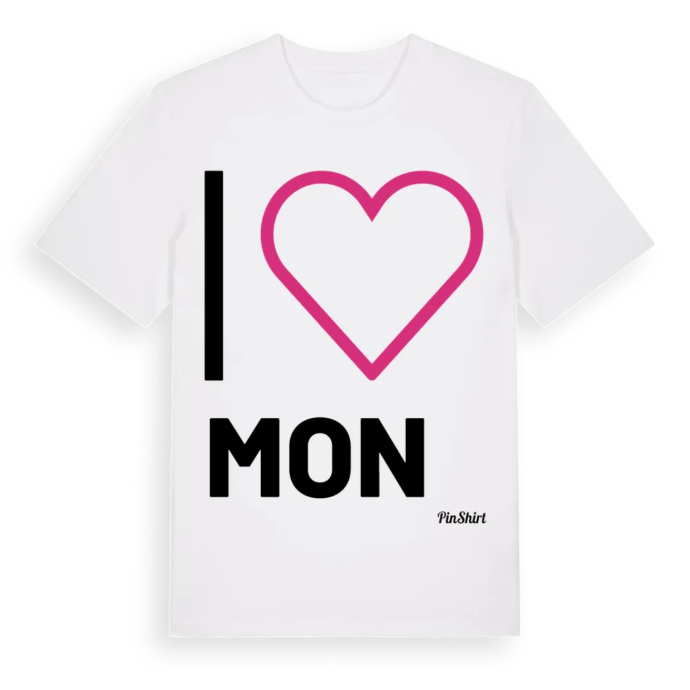 Jag älskar Mon t-shirt stort tryck i miljö