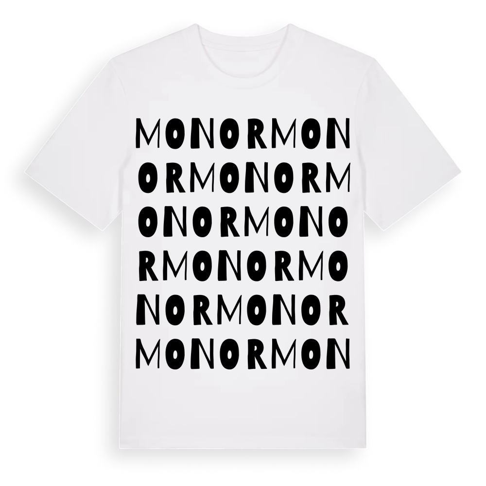 Monor ordlek t-shirt – White, i miljö