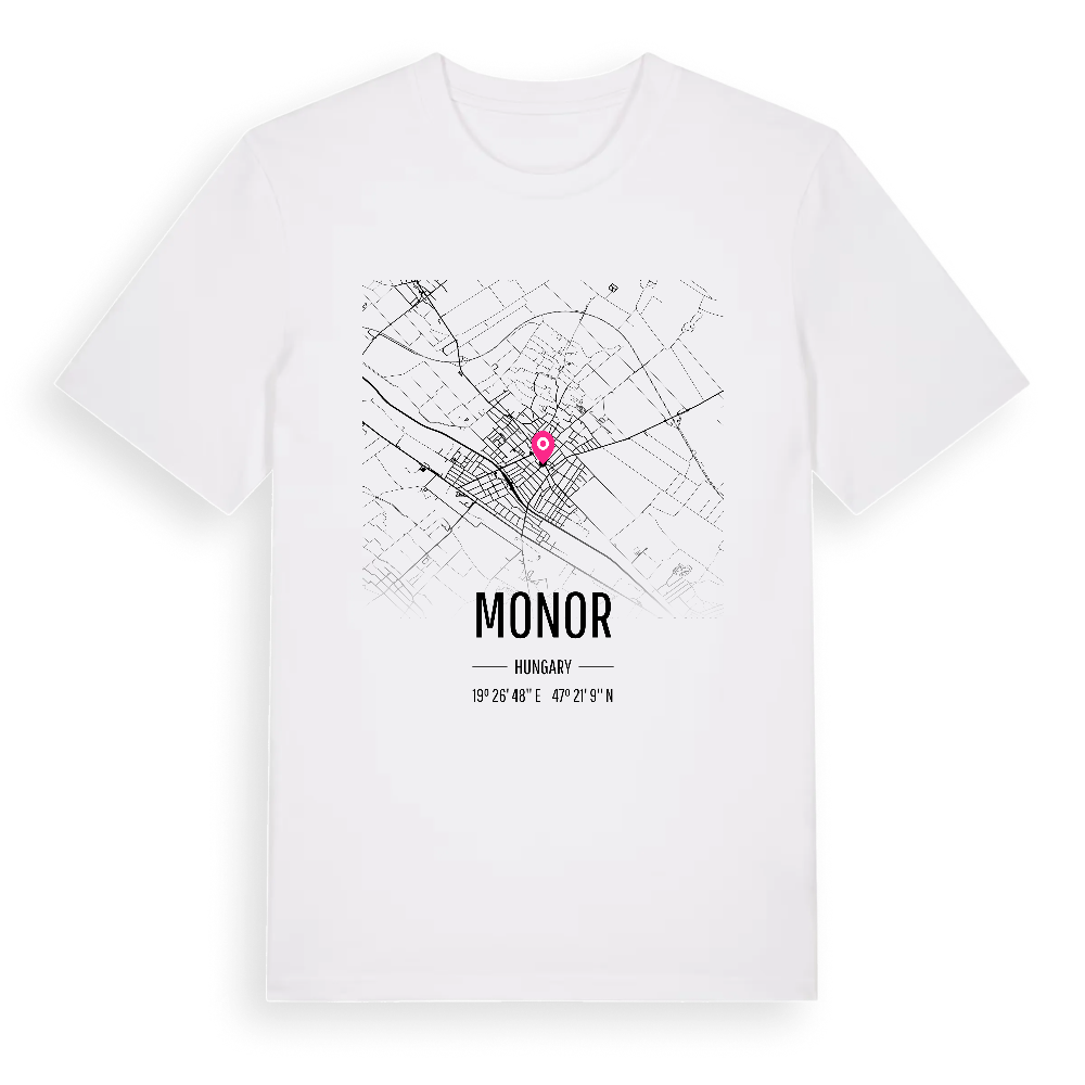 Monor karta t-shirt – White, i miljö