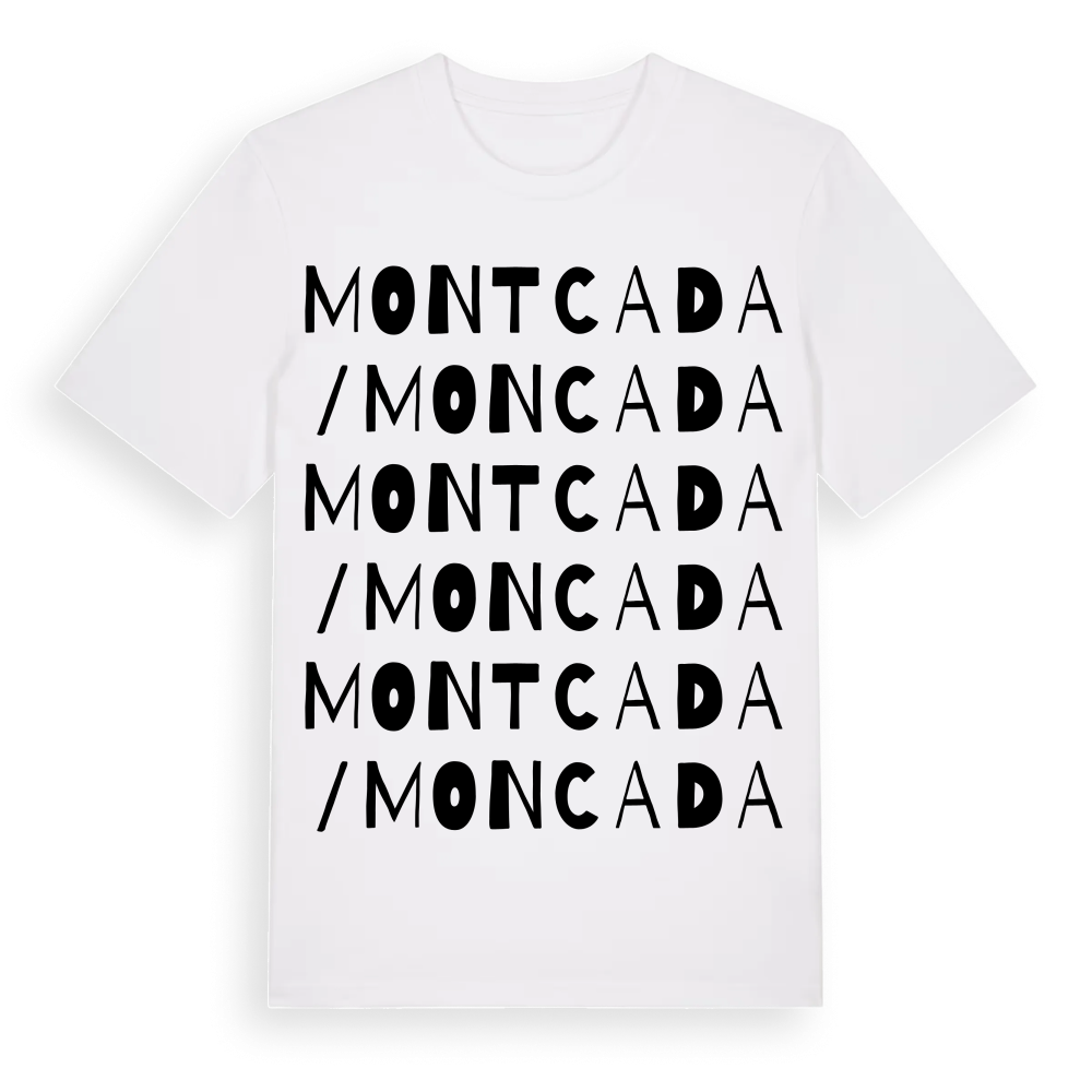 Montcada / Moncada ordlek t-shirt – White, i miljö