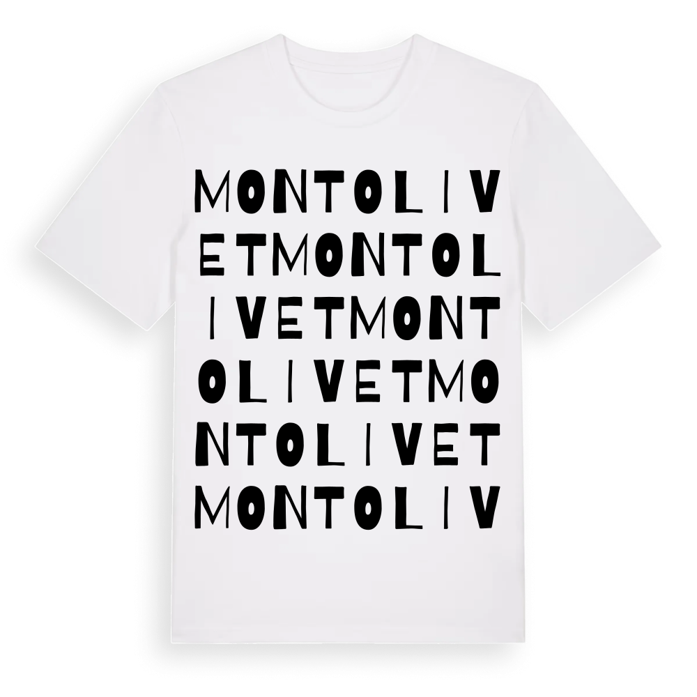 Montolivet ordlek t-shirt – White, i miljö