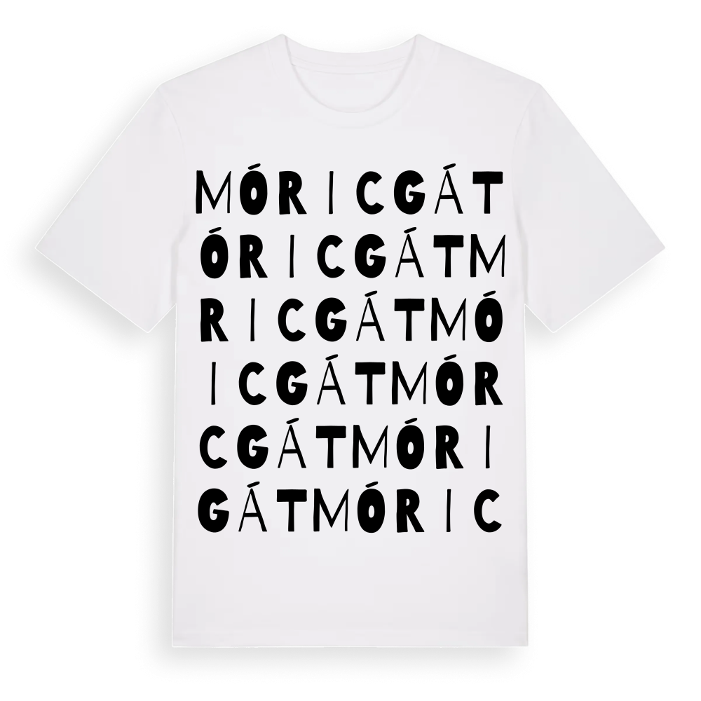 Móricgát ordlek t-shirt – White, i miljö