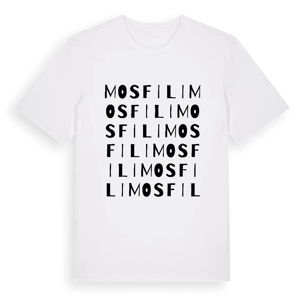 Mosfili ordlek t-shirt – White, i miljö