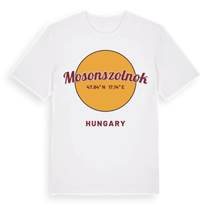 Mosonszolnok cirkel t-shirt – ekologisk bomull t-shirt från Pinshirt