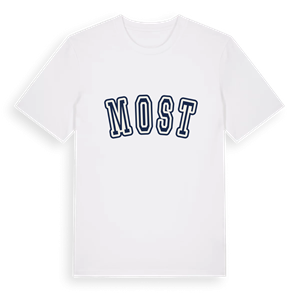 Most college t-shirt – ekologisk bomull t-shirt från Pinshirt