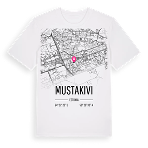Mustakivi karta t-shirt – ekologisk bomull t-shirt från Pinshirt