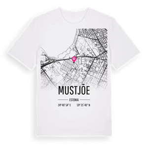 Mustjõe karta t-shirt – ekologisk bomull t-shirt från Pinshirt