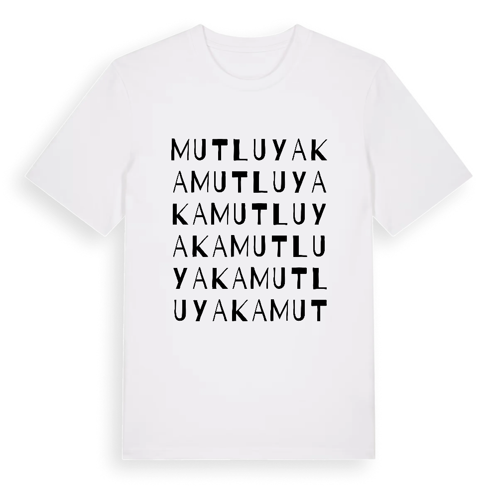Mutluyaka ordlek t-shirt – White, i miljö