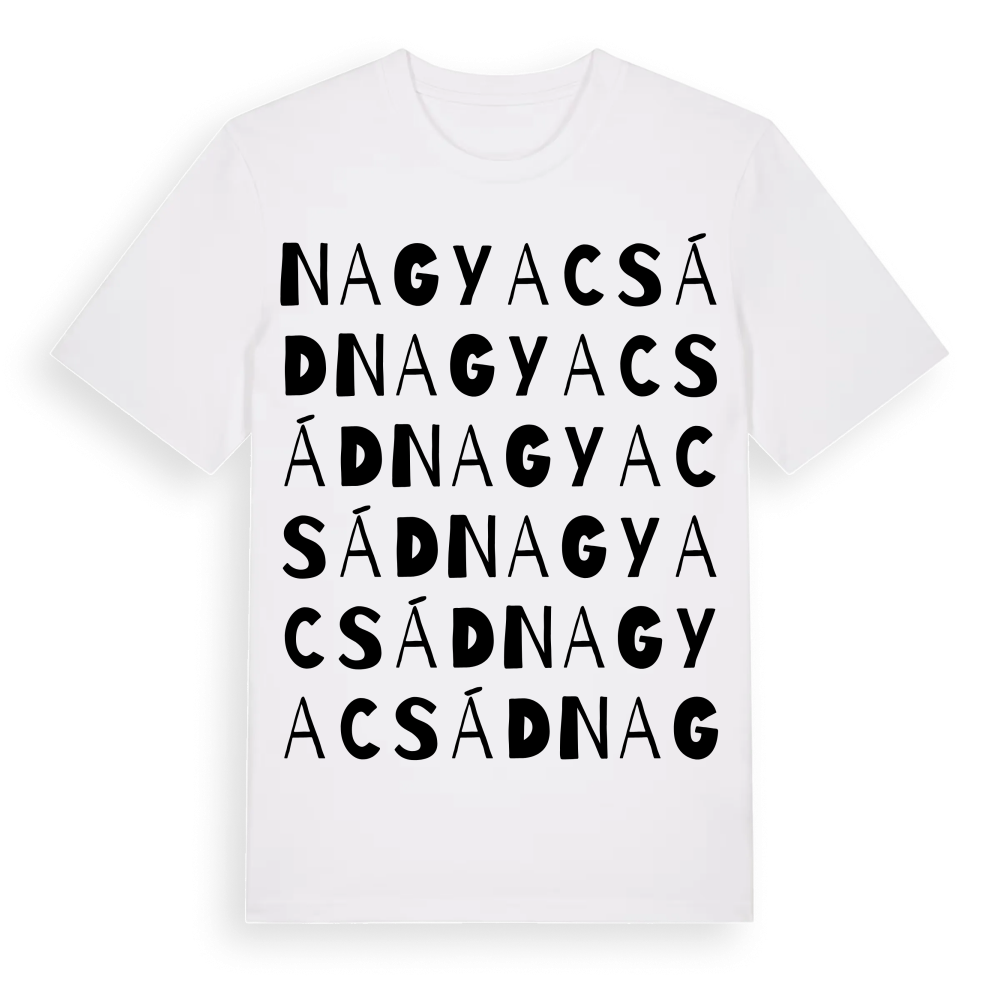 Nagyacsád ordlek t-shirt – White, i miljö