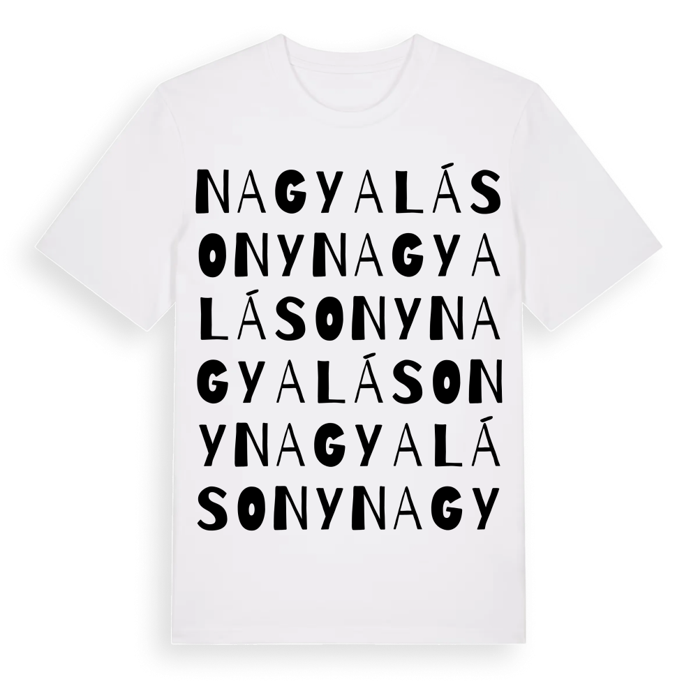 Nagyalásony ordlek t-shirt – White, i miljö