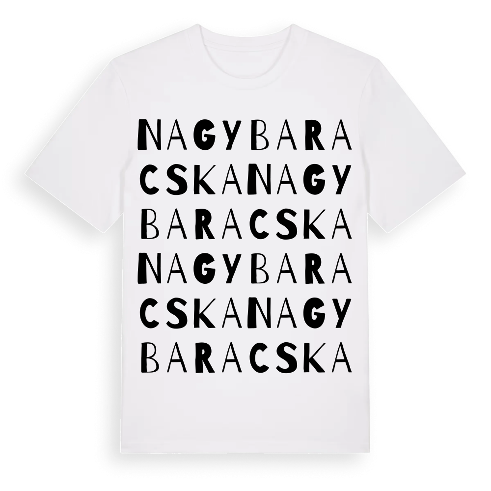 Nagybaracska ordlek t-shirt – White, i miljö