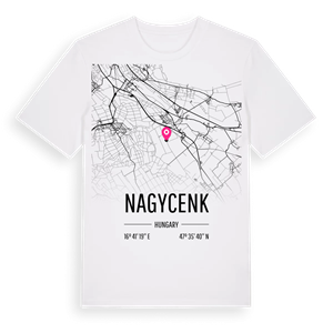 Nagycenk karta t-shirt – ekologisk bomull t-shirt från Pinshirt