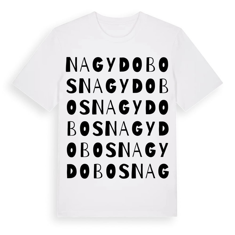 Nagydobos ordlek t-shirt – White, i miljö