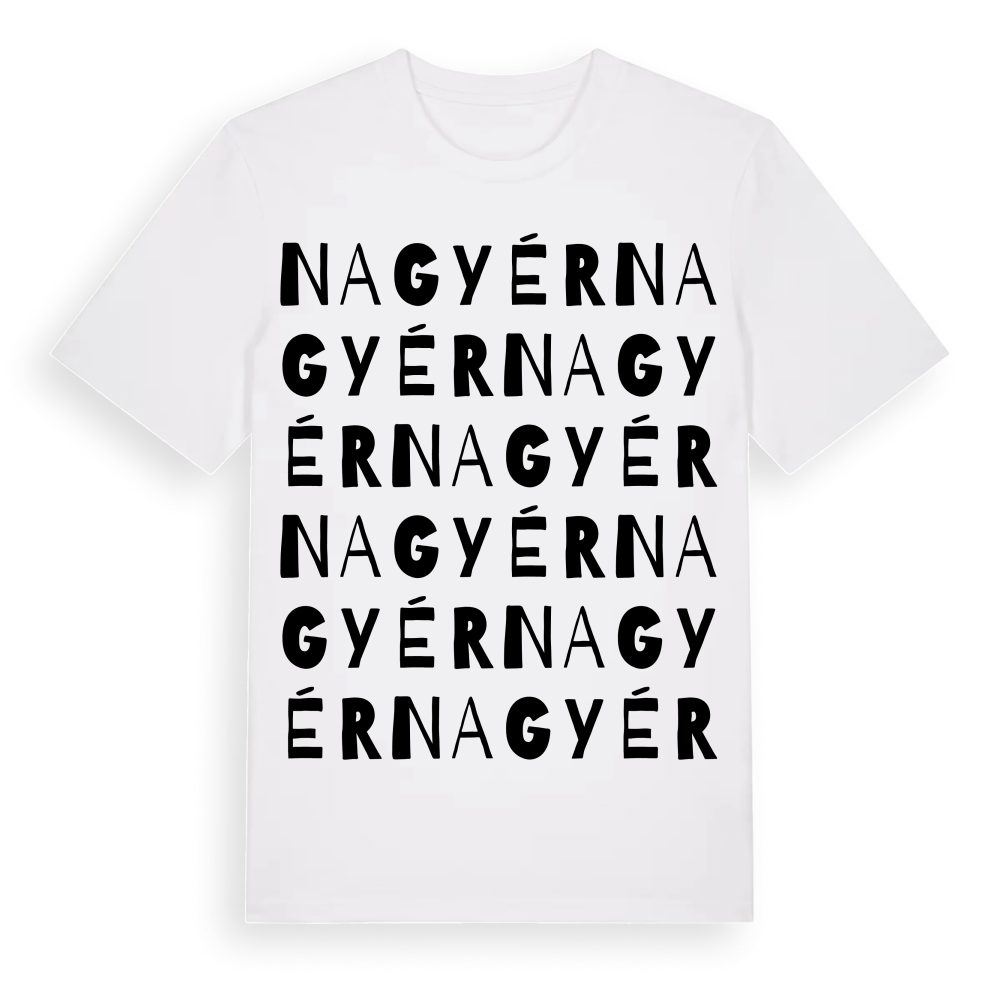 Nagyér ordlek t-shirt – White, i miljö