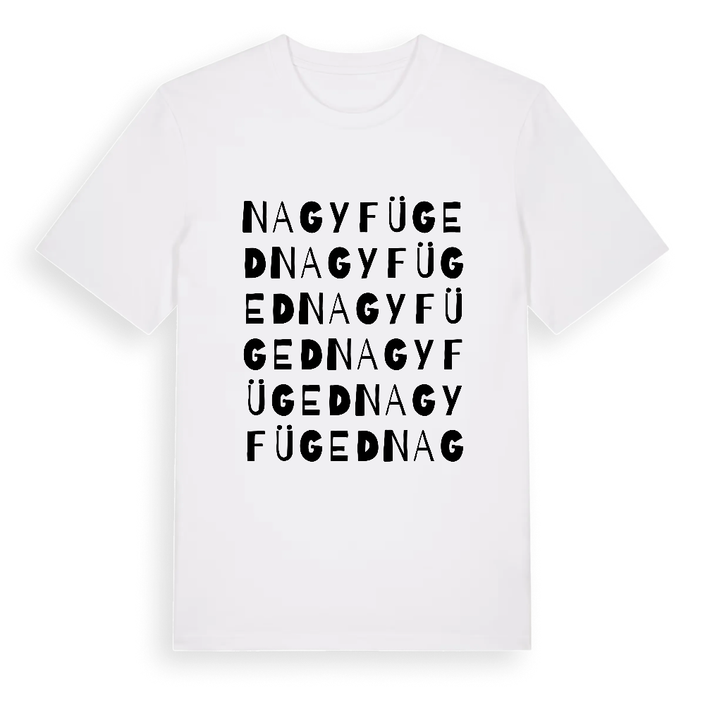 Nagyfüged ordlek t-shirt – White, i miljö