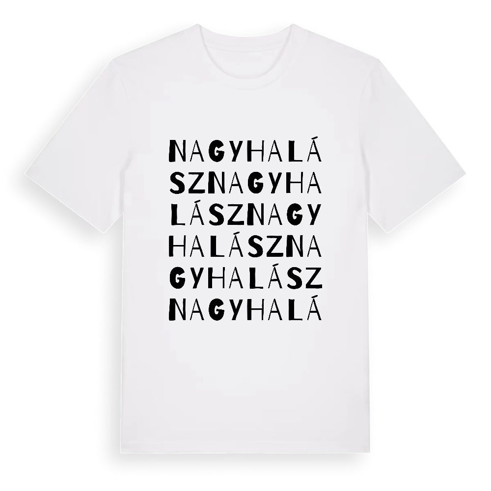 Nagyhalász ordlek t-shirt – White, i miljö