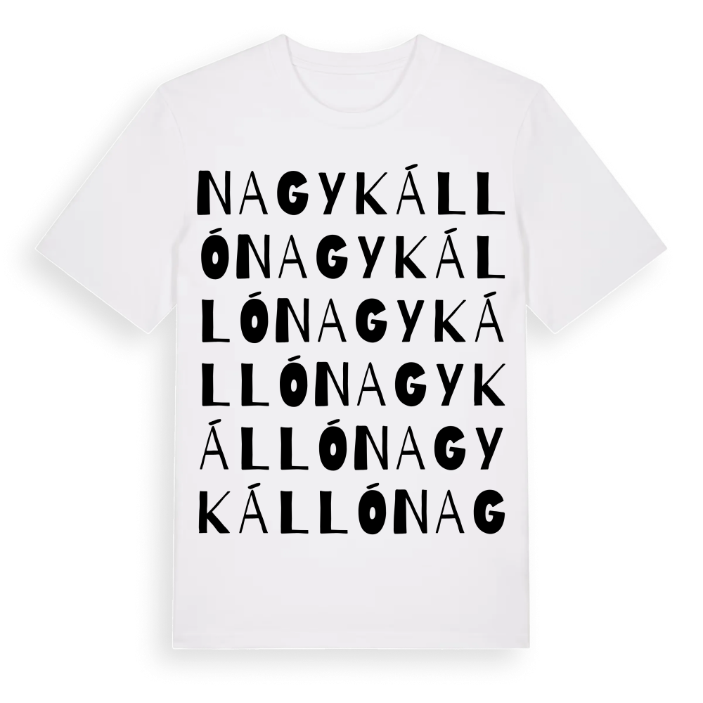 Nagykálló ordlek t-shirt – White, i miljö