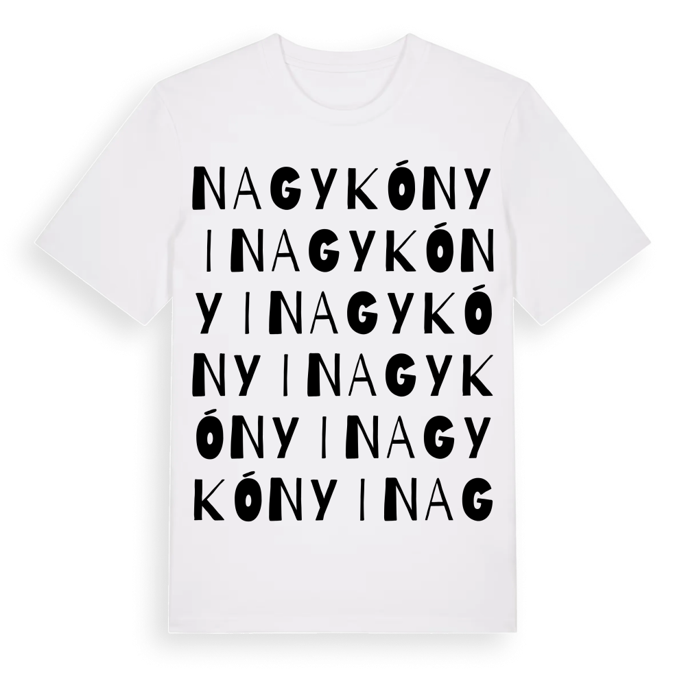 Nagykónyi ordlek t-shirt – White, i miljö