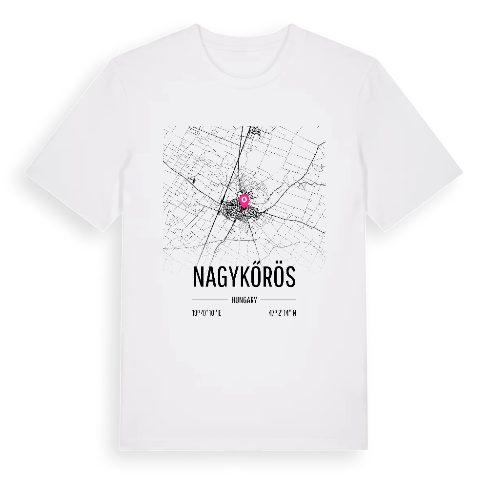 Nagykőrös karta t-shirt – White, i miljö