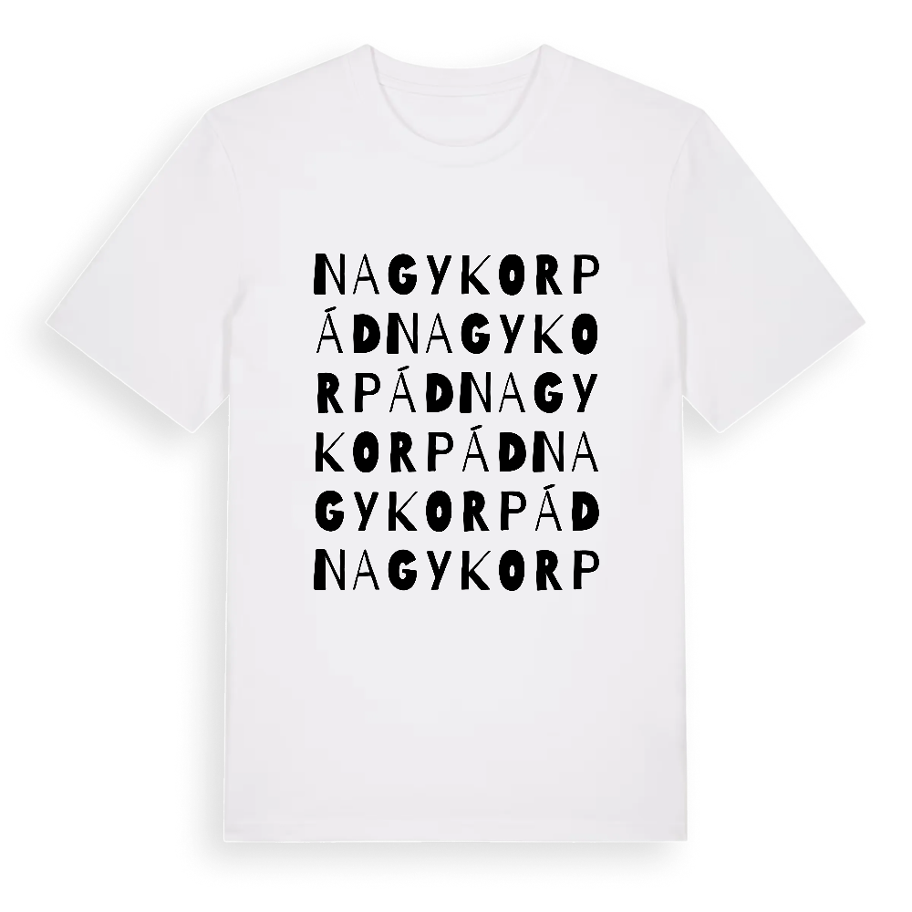 Nagykorpád ordlek t-shirt – White, i miljö