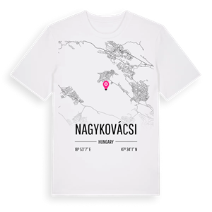 Nagykovácsi karta t-shirt – ekologisk bomull t-shirt från Pinshirt