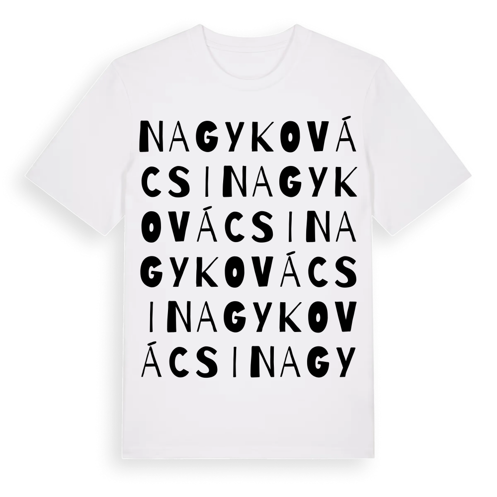 Nagykovácsi ordlek t-shirt – White, i miljö