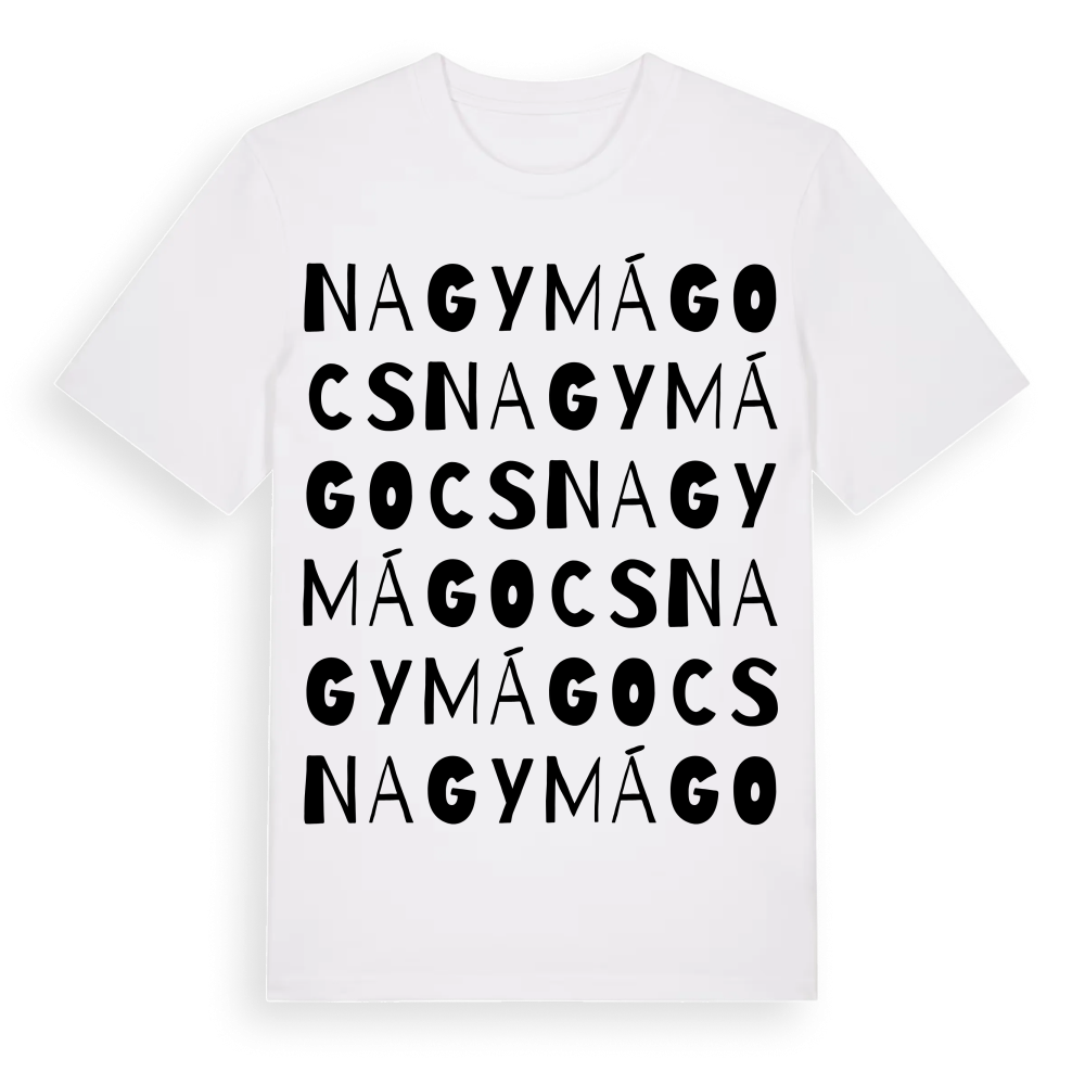 Nagymágocs ordlek t-shirt – White, i miljö