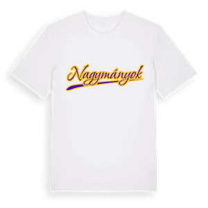 Nagymányok baseball t-shirt – ekologisk bomull t-shirt från Pinshirt