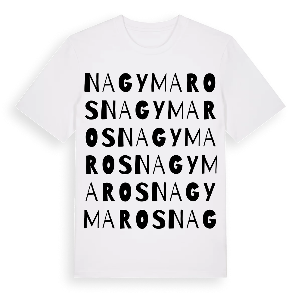 Nagymaros ordlek t-shirt – White, i miljö