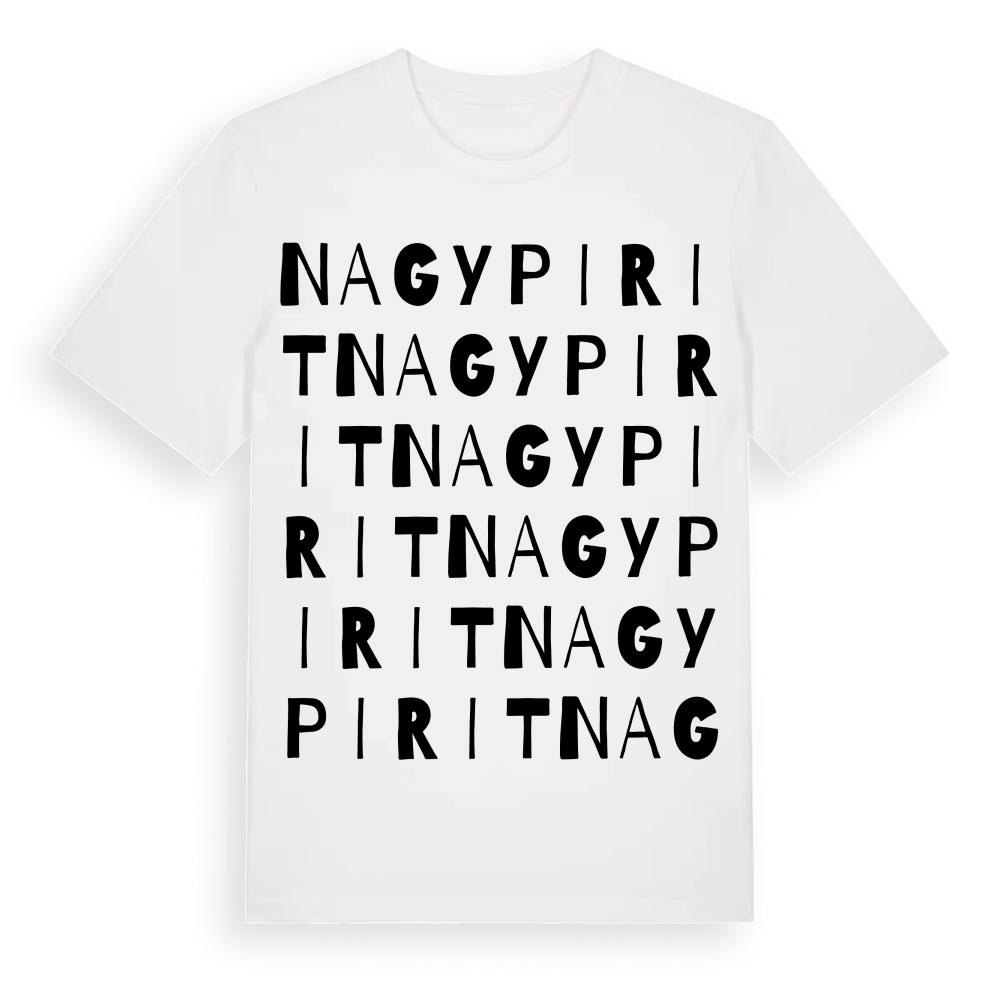 Nagypirit ordlek t-shirt – White, i miljö
