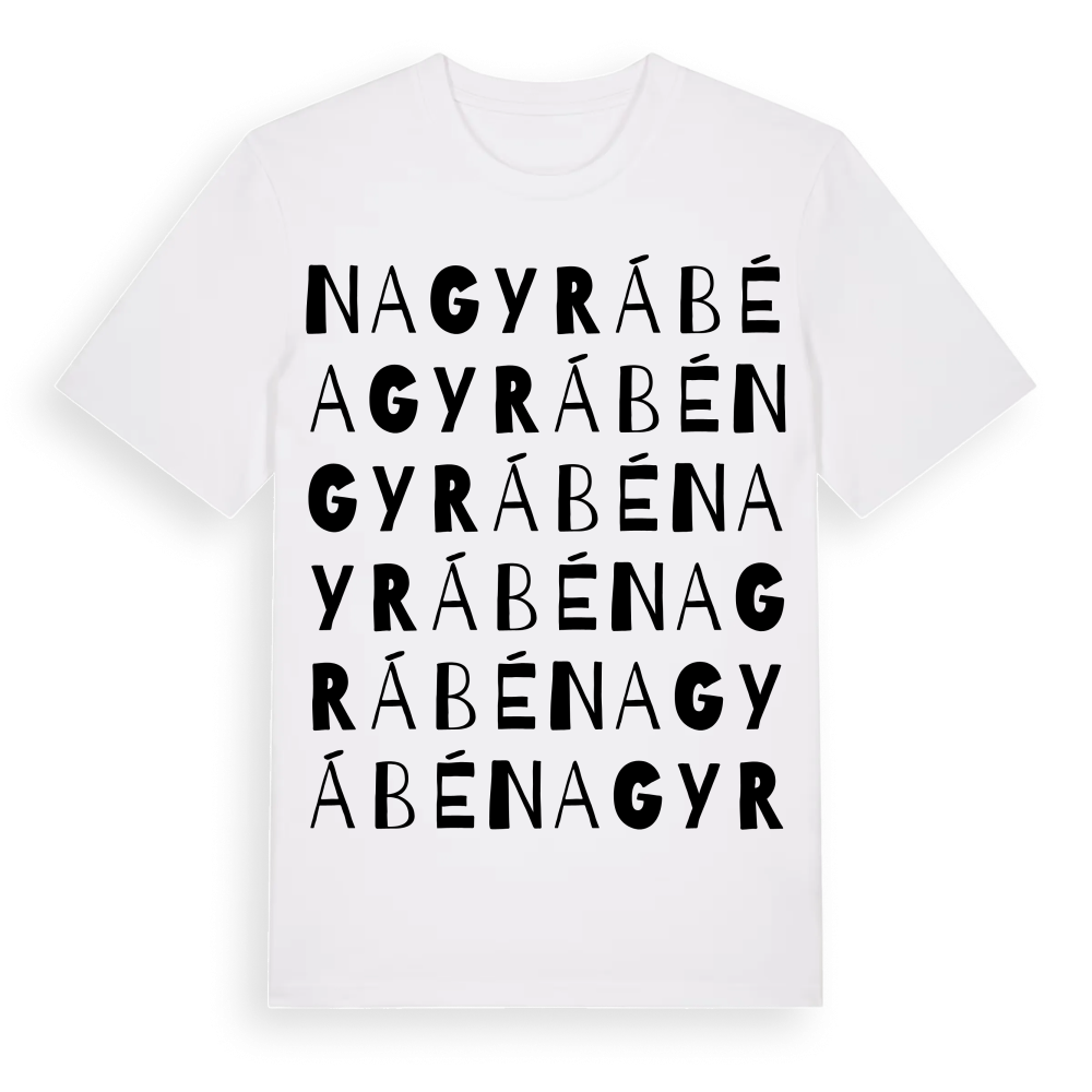 Nagyrábé ordlek t-shirt – White, i miljö