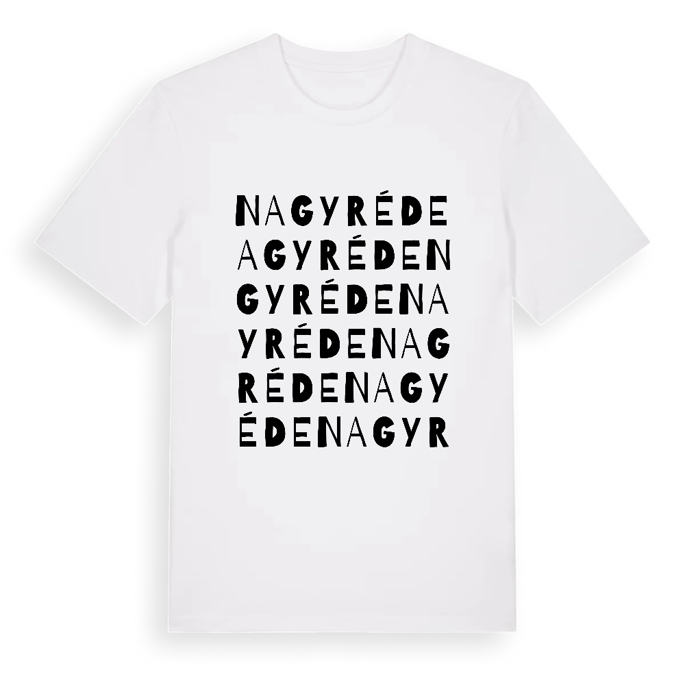 Nagyréde ordlek t-shirt – White, i miljö