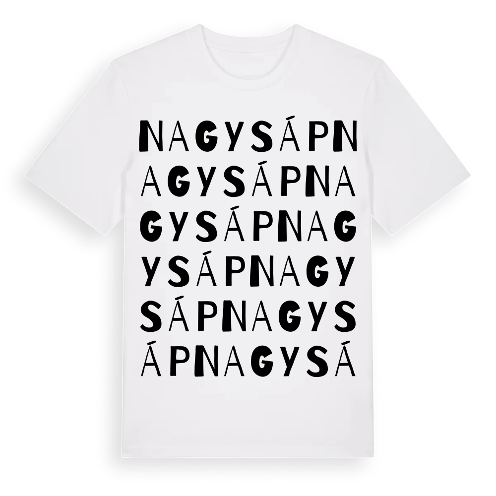 Nagysáp ordlek t-shirt – White, i miljö