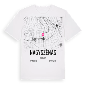Nagyszénás karta t-shirt – ekologisk bomull t-shirt från Pinshirt