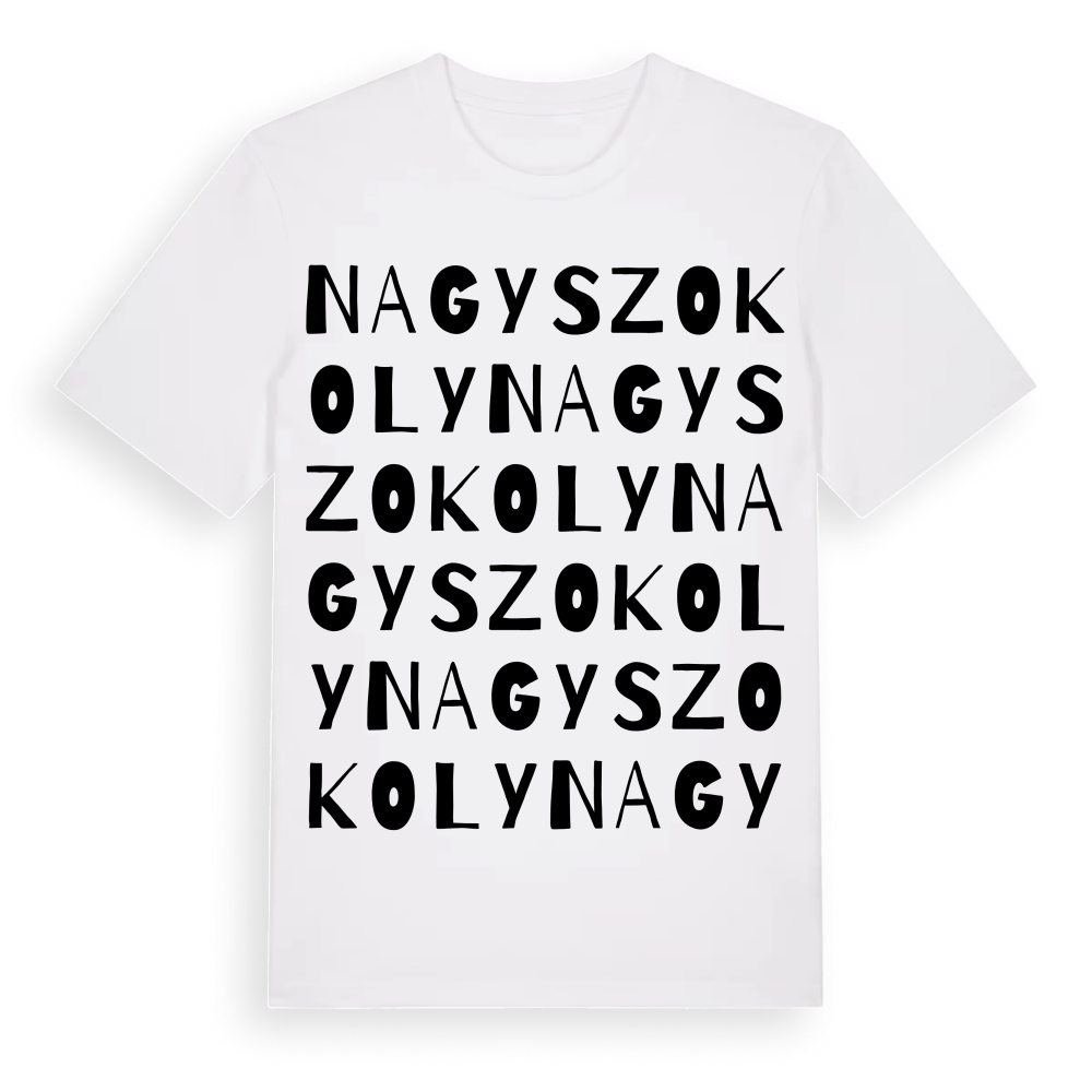 Nagyszokoly ordlek t-shirt – White, i miljö