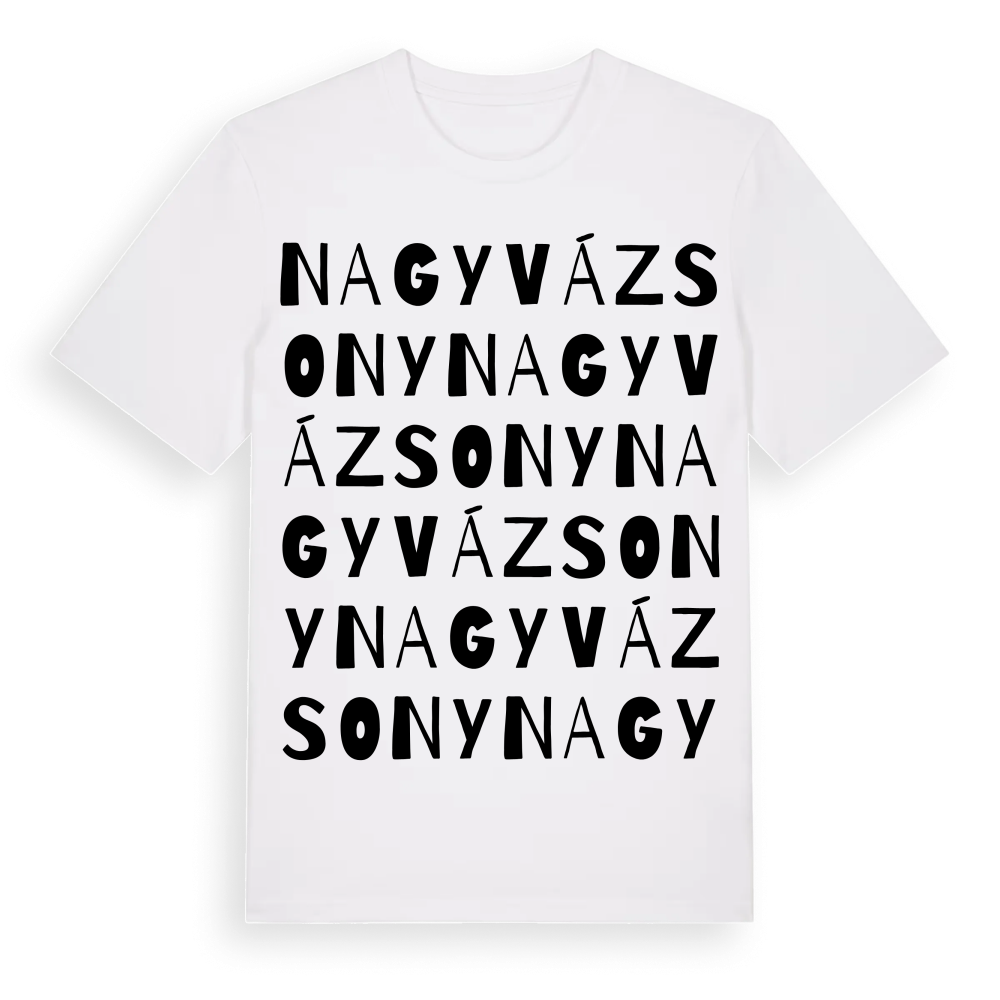 Nagyvázsony ordlek t-shirt – White, i miljö