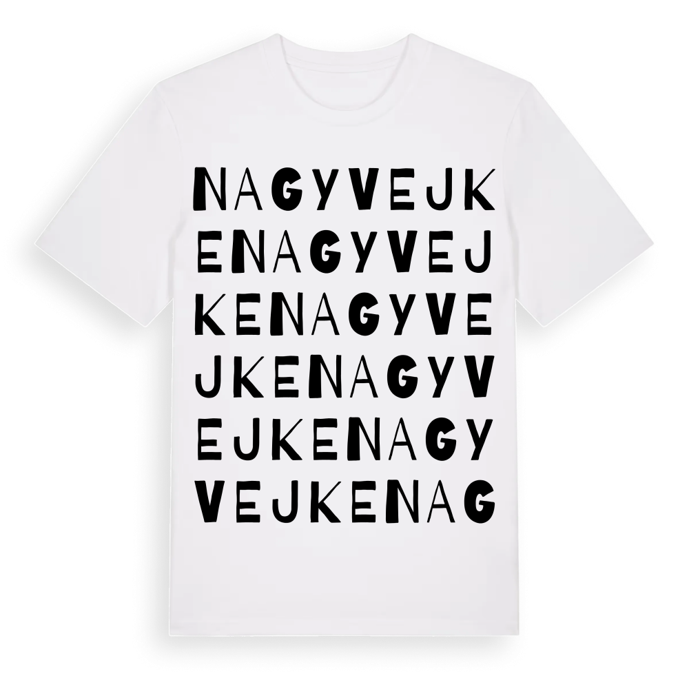 Nagyvejke ordlek t-shirt – White, i miljö