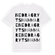 White t-shirt med Nedra Gryts hammare ordlek t-shirt