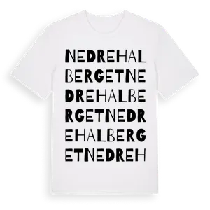 Nedre Halberget ordlek t-shirt – ekologisk bomull t-shirt från Pinshirt