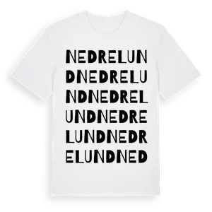 Nedre Lund ordlek t-shirt – ekologisk bomull t-shirt från Pinshirt