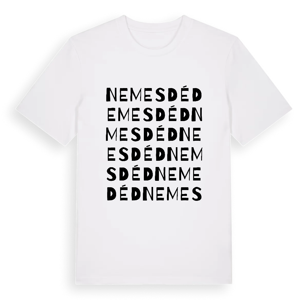 Nemesdéd ordlek t-shirt – White, i miljö