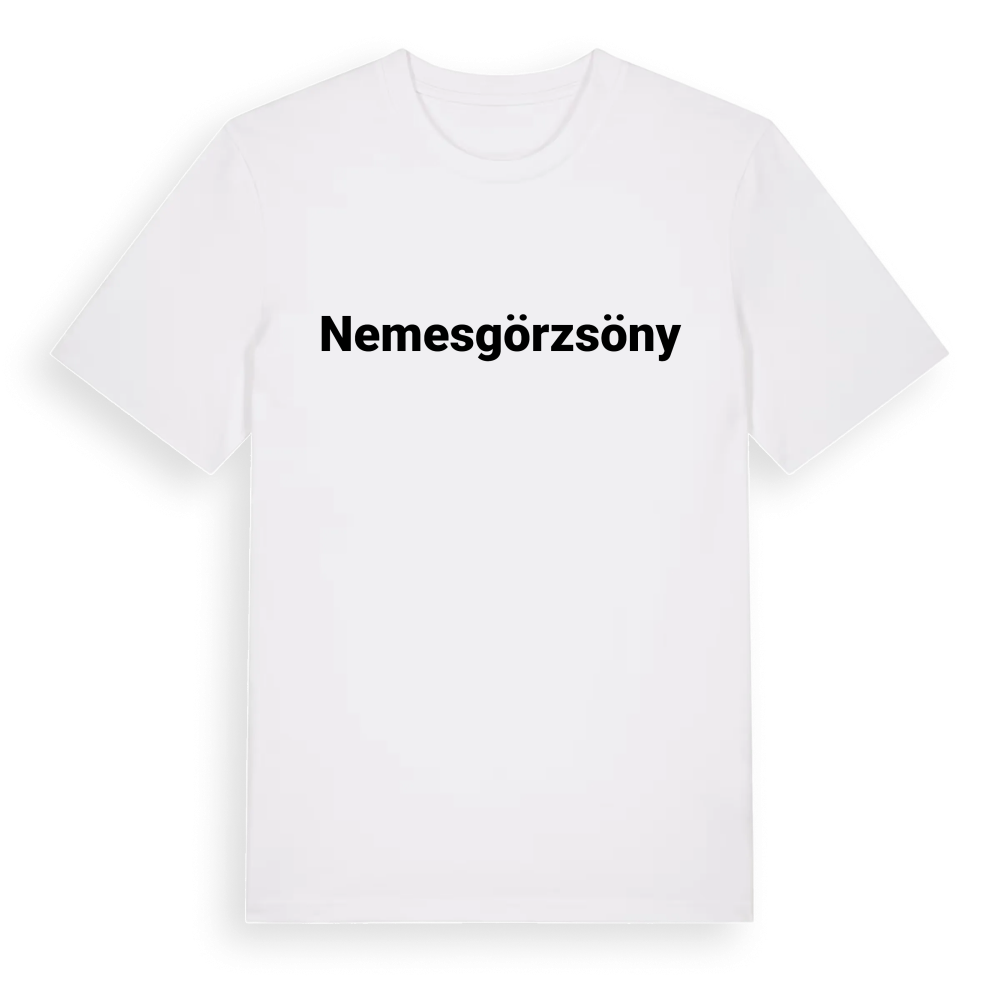Nemesgörzsöny fetstil t-shirt – White, i miljö