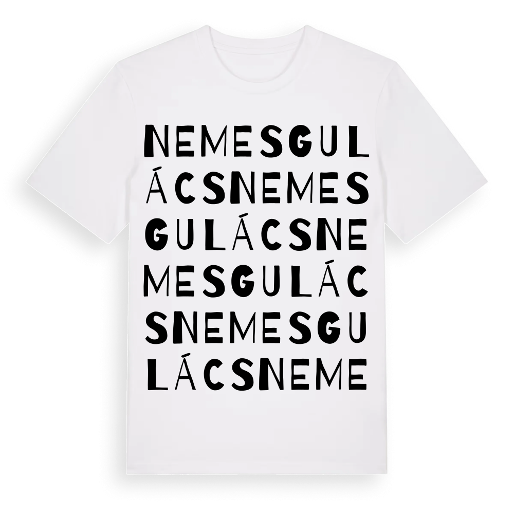 Nemesgulács ordlek t-shirt – White, i miljö