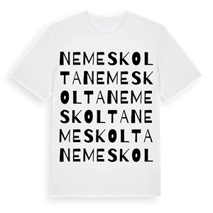 Nemeskolta ordlek t-shirt – ekologisk bomull t-shirt från Pinshirt